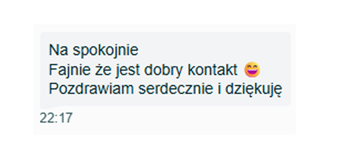 Opinia - Fajnie że jest dobry kontakt